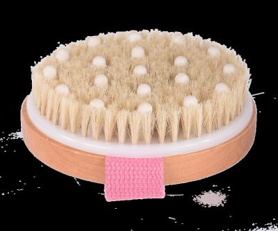 China All Natural Private Label Brushing Body Dry Brush Around Exfoliate Brush for Cellulite and Drainage Massage Body Scrubber Lymphatic Brush for sale