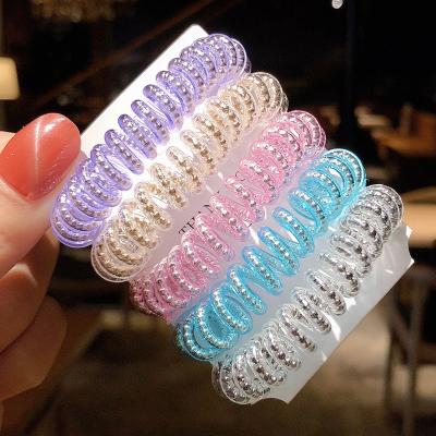 China Wholesale Sports Silicone Spiral Adjustable Sports Decoration Hair Wrapping Band for sale