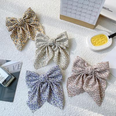 China 2022 new flower bow spring spring clip girl sweet hair clip decoration for sale