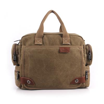 China Wholesale Durable Canvas Vintage Messenger Business Bags Computer Laptop Bag for sale