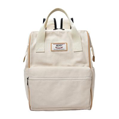 China Travel Anti-theft School Backpack Canvas Cotton Bag Simple Design Outdoor Laptop Bag for sale