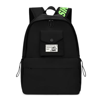 China New waterproof backpack solid color schoolbag for high school students Korean version laptop backpack for sale