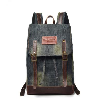 China 2019 Korean version of the backpack waterproof women's denim of the popular backpack bag travel backpack leather bag for sale