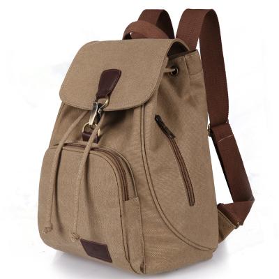 China High quality waterproof retro canvas backpack fashion student travel school bagpack for sale