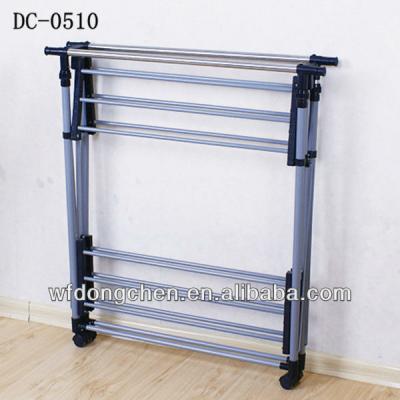 China Double Pole Folding Shelf Fabric Hanger Rack With Multifunction Imperial for sale