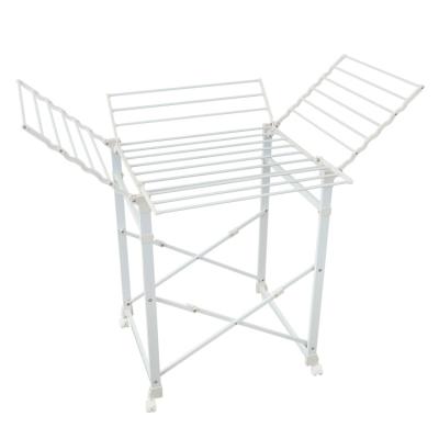 China DC-0107C eco-friendly material powder coated square-tube square-tube folding aliform laundry rack for sale