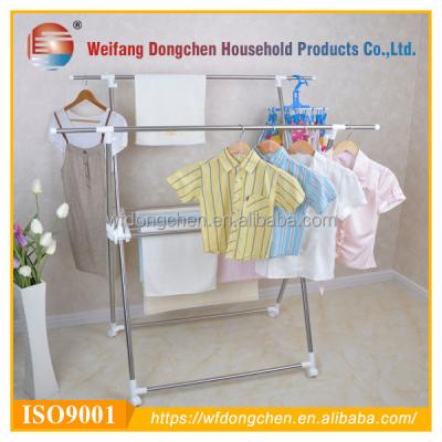 China Household Folding Bipolar Clothing Rack for sale