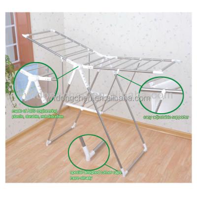 China Large Folding Butterfly Wings Metal Cloth Drying Rack Laundry Hanger Rack for sale