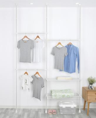 China Ceiling Slim LINE Garments Rack in Bipolar Powder Coated for sale