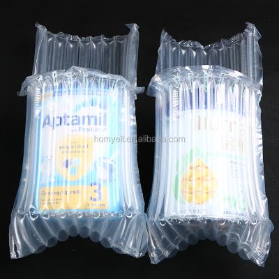 China Cushion Plastic Bag Shock Resistance Air Filling Packaging For Milk Powder Box for sale