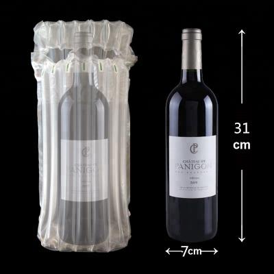 China Impact Resistance Plastic Retail Packaging Air Pouch For 750ml Wine Bottle for sale