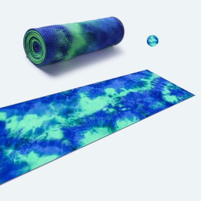 China Non Slip Wholesale Custom Printed Anti Slip Sports Fitness Microfiber Yoga Mat Towels for sale