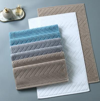 China Hot Selling Customized 100% Industrial Cotton Luxury Bathroom Jacquard Bath Mats for sale