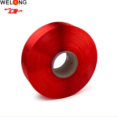 China Sustainable promotion seasonal 120d polyester dope dyed poy yarn for dty for sale