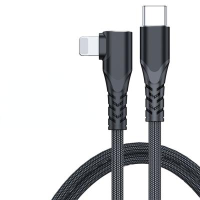 China Dual 90 Degree Design OEM/ODM USB C Cable 90 Degree 20W PD Custom Charger Cable for sale