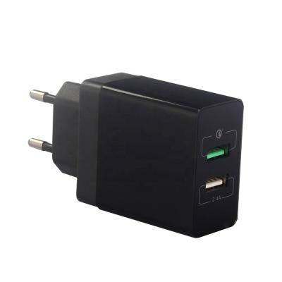 China High Quality LED Light Quick Charger QC3.0 Travel Wall Charger UK/EU/US Plug In Fast Charging Adapter for sale