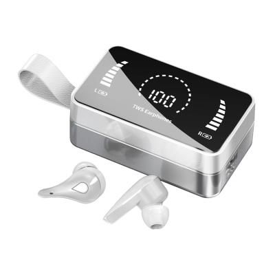 China 2021 In-ear mirror LED display hands free wireless earbud with 3500 mah charging case for sale