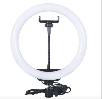 China Aluminum+PC LED Ring Light Selfie Ring Lamp with 3 Color Lights Tripods 26cm for sale