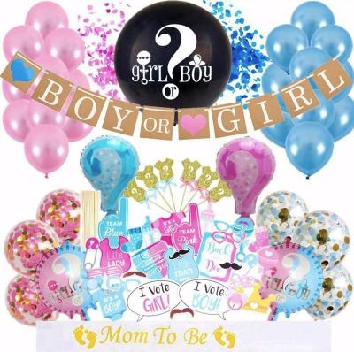 China Gender Reveal Party Decorations Party Supplies Baby Shower Party Boy and Girl Party Reveal Decor Pink and Blue Full Party Launcher Kit for sale