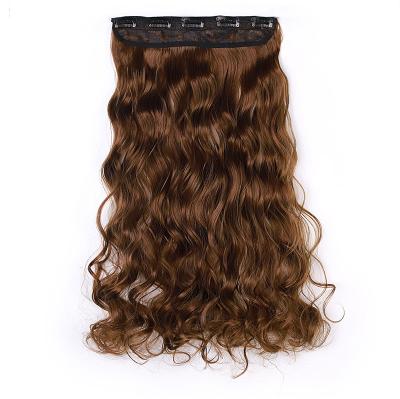 China Wholesale U-Tip Long Curly Hair Wig Set Seamless Clip Invisible 5 Pieces In Closure Hair Extensions for sale