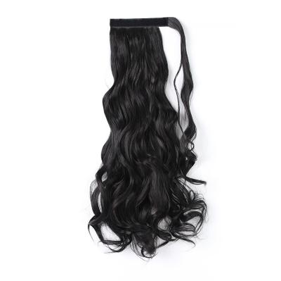 China black straight ponytail drawstring ponytail hair extensions U-tip synthetic hair piece clip in hair extensions clip for sale