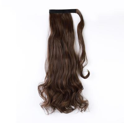 China U-tip Hair Ponytail Clip On Synthetic Hair Extensions Long Curly Hair Wrap Ponytail Extension Wigs for sale