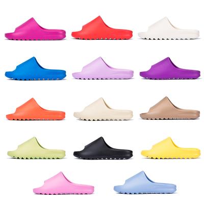 China Fashion trend 14 kinds of color yeezy slipper for ladies fashion EVA slide shoes designer shoe rubber yeezy sandal pink red orange purple blue for sale