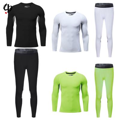 China Bestselling Men's Breathable Tights Custom Logo Yoga Training Wear Fitness Running Suit for sale