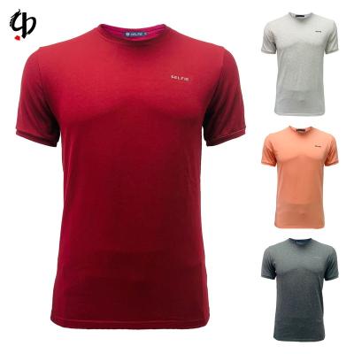 China Anti-Wrinkle Best Selling Quick Dry Men's Fitness Wear Solid Color Sports T-shirt Round Neck Custom Micro Label Men's Sports T-Shirt for sale