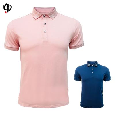 China High Quality Custom Made Anti-Wrinkle Mens Polo Shirt White Plain OEM Golf T-shirt Casual Color Matching T-shirt for sale