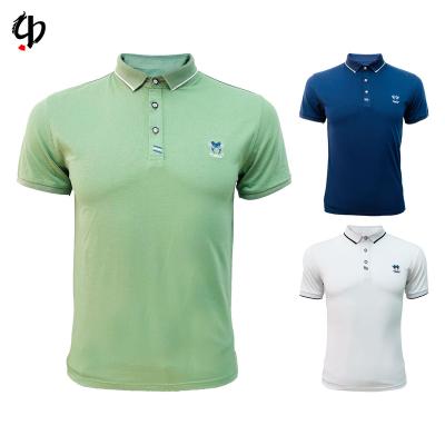 China Anti-Wrinkle Wholesale Men's Slim Fit Men's Polo Shirt Simple Blank Custom Embroidered Micro Label Polyester Polo Shirt Golf Uniform for sale