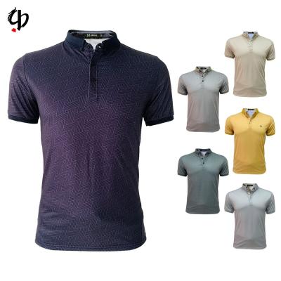 China Anti-wrinkle design high quality personalized men's polo shirt plain texture custom printing polo shirts golf business casual polo shirt for sale