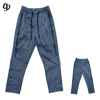 China wholesale sports pants Anti-wrinkle basketball button straight basketball pants lace up micro-label gray custom canvas basketball pants for sale