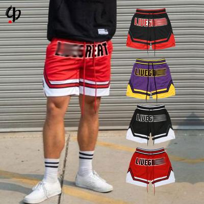 China Anti-wrinkle men's mesh stretch basketball pants custom sublimation copy plus size sport shorts polyester basketball shorts for sale