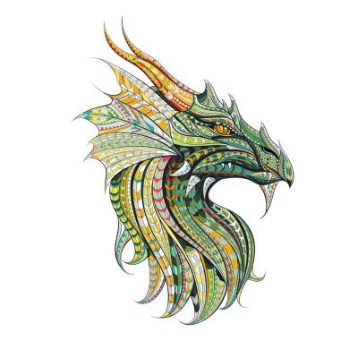 China Cartoon toy 2021 jigsaw pattern jigsaw irregular dragon shaped single puzzle A4 for sale