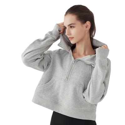 China 2022 wholesale high quality zipper pullover sportswear fashion logo fashion logo breathable custom hoodies for women for sale