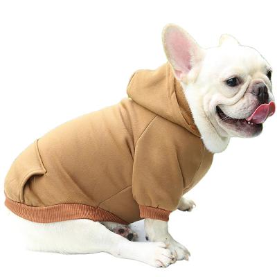 China Custom pet viable fashionable brand apparel sweater in big outdoor designer warm clothes pocket luxury sweatshirt brand hoodie dog apparel for sale