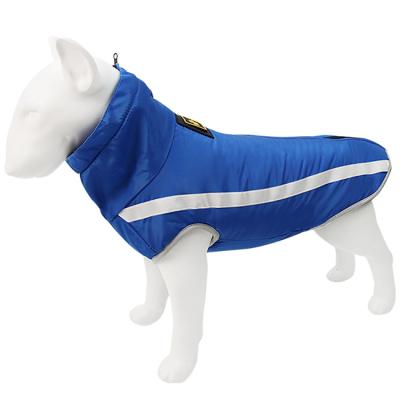 China Winter Sustainable Pet Fashions Waterproof Fleece Zipper Cotton Jacket Coat Reflective Warm Dog Safety Stripper Vest Clothes With Harness for sale