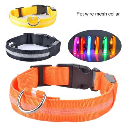 China Wholesale Custom Nylon Led High Quality Luxury Stylish Reflective Adjustable Dog Reflective Supplies Collars USB Rechargeable for sale