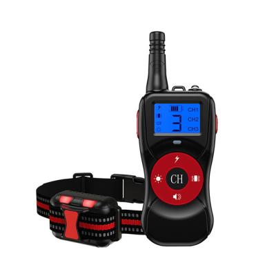 China Wholesale Rechargeable Electric Shock Dog Training Equipment LCD Display Electric Shock Bark Control Remote Collar for sale