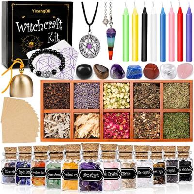 China Europe colored magic candles, dry herbs, scrolls, Mini Gemstones Sealed Bottles, for beginners and the experienced witch for sale