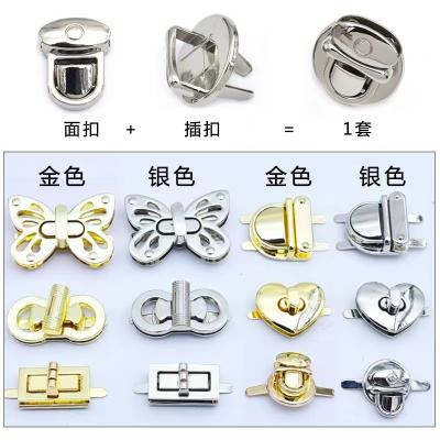 China Hot Sale Fashion Zinc Alloy Bag Lock Lady Purse Bag Press Bag Locks For Handbags for sale