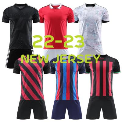 China Sets custom logo 22-23 mens soccer jersey club thailand quality quick dry soccer wear soccer uniforms wholesale soccer jerseys set for sale