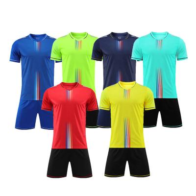 China High quality custom made white striped soccer jersey sets sets cheap yellow uniforms football soccer jersey designs for sale