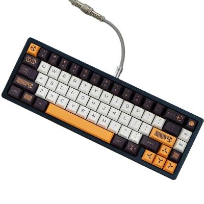 China OEM 140 Pbt Black and White Keycaps Newest Fashion Computer Keyboard Quality Stable Virtual War Sublimation Dye for sale