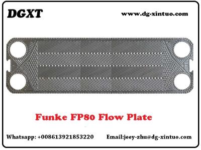 China 100% Equel Plate / Equivalent Funke Plate Heat Exchanger Replacement, FP80 Plate for Plate Heat Exchanger for sale