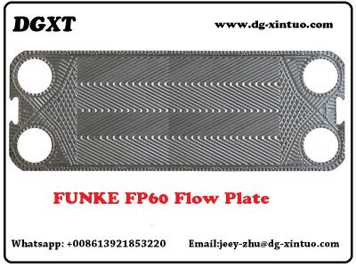 China 100% Replacement Funke plate type heat exchanger parts Corrosion resistance FP60 Plate for Plate Heat Exchanger for sale