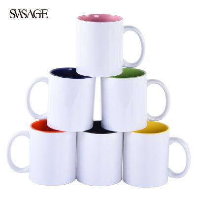 China Viable Plain Handle Factory Price Gloss Mug White Printing Sublimation Good Mugs White Ceramic Mugs With Logo for sale