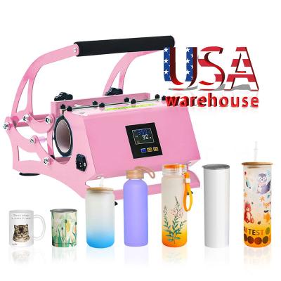 China Custom Portable DIY Custom Craft Mug Press Heat Transfer Manual Portable Printing Machine 5 in 1 Tumbler Press Machine Mug Sublimation for sale