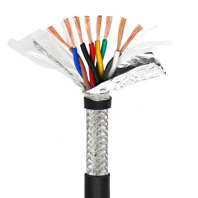 China Flexible Braided Insulated Measuring Instrument Cable 2 2.5mm2 2X0.5mm2 14 Double Core Shielded Electric Power Cable for sale